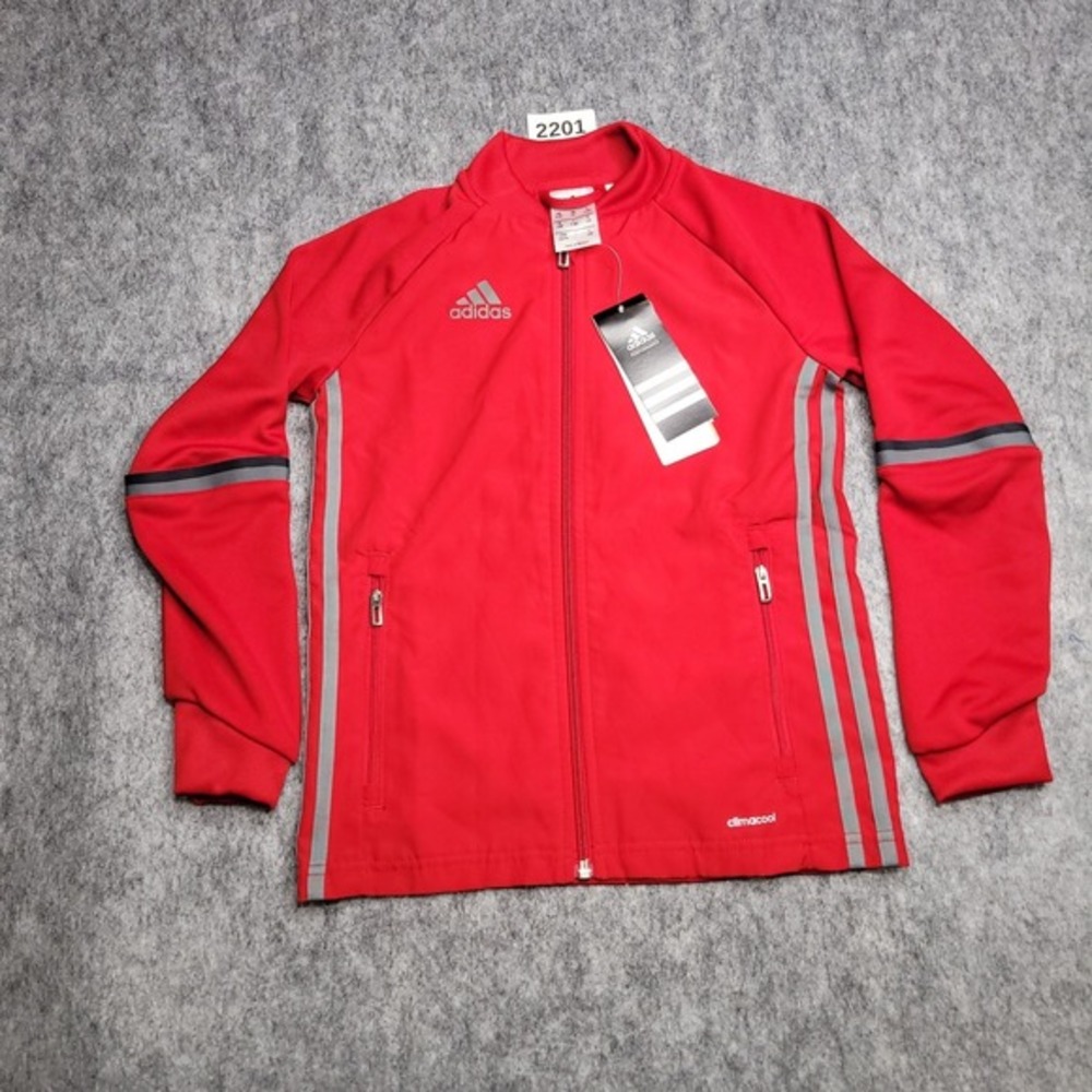 Adidas Soccer Jacket Kids Size‎ XS Condivo 16 Red Full Zip AP5210 Track